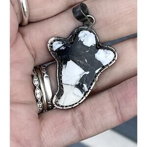 White Buffalo Sterling Silver GHOST Pendant Spooky Goth Punk Rock Witchy